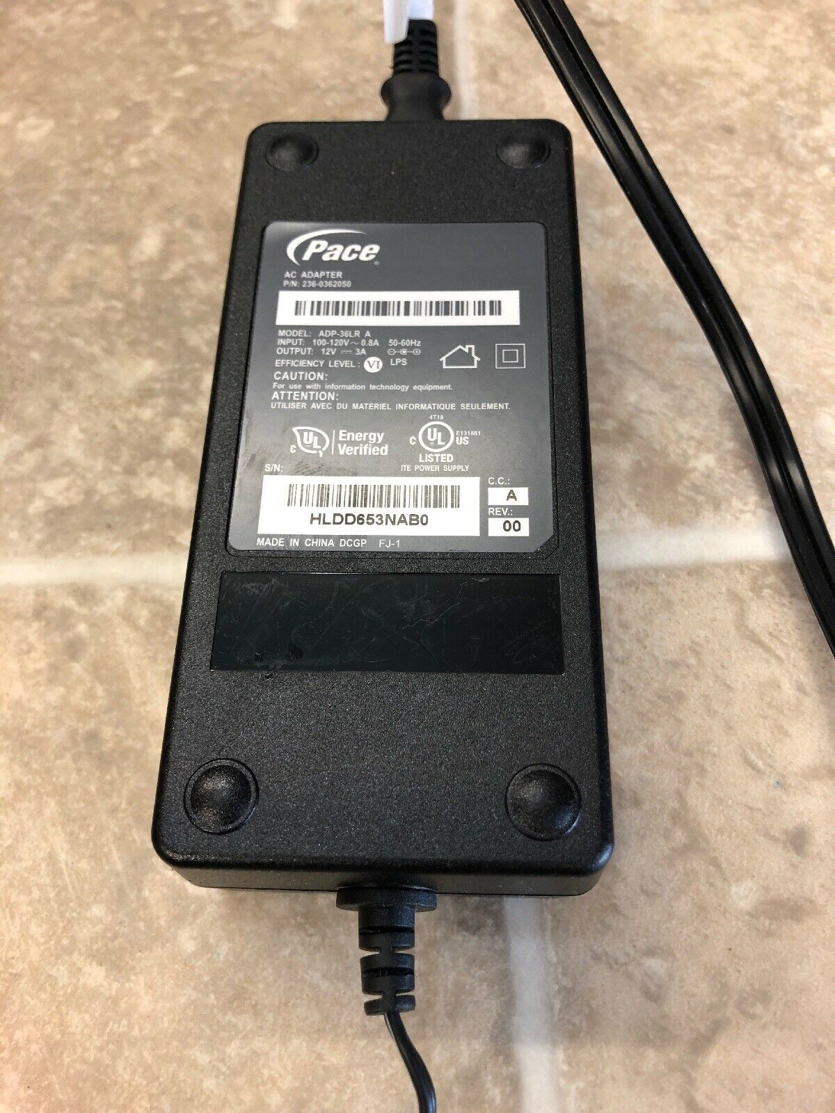 *Brand NEW* Pace 12V 3A AC DC Adapter ADP-36LR 236-0362050 POWER SUPPLY